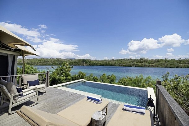 Menjangan Dynasty Resort - Beispiel Terrasse Two Bedroom Cliff Tent Villa (Zimmercodierung VB2)