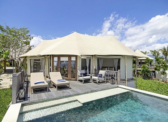 Menjangan Dynasty Resort - Beispiel Terrasse Two Bedroom Cliff Tent Villa (Zimmercodierung VB2)