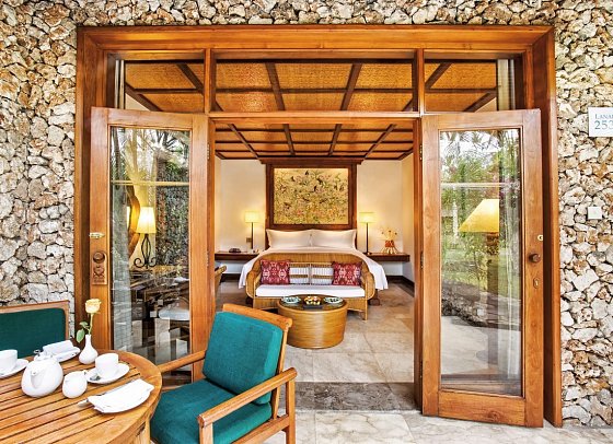 The Oberoi Beach Resort, Bali - Beispiel Terrasse Luxury Lanai (Zimmercodierungen UBG, UBM & UBN)