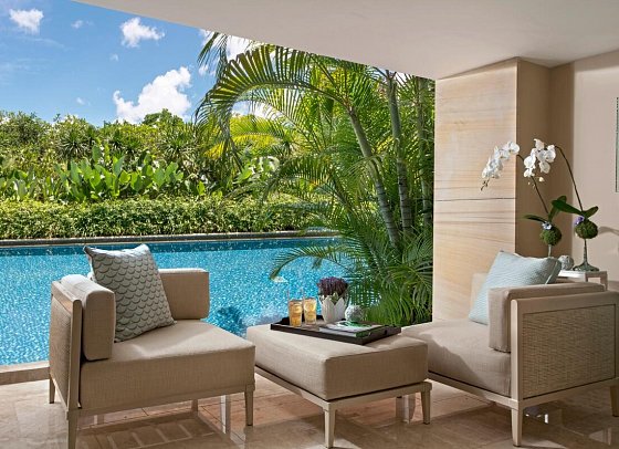 The Mulia, Mulia Resort & Villas Nusa Dua Bali - Beispiel Terrasse Royal Suite Lagoon (Zimmercodierung WB1)