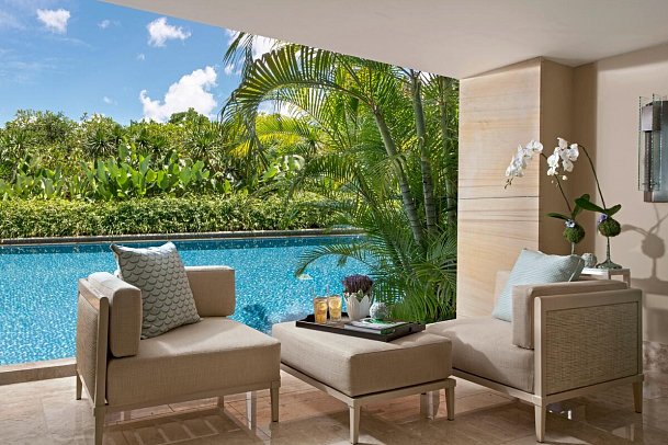 The Mulia, Mulia Resort & Villas Nusa Dua Bali - Beispiel Terrasse Royal Suite Lagoon (Zimmercodierung WB1)