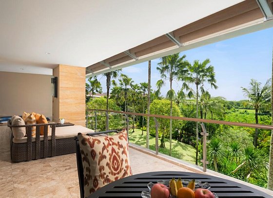 The Mulia, Mulia Resort & Villas Nusa Dua Bali - Beispiel Terrasse The Earl Suite Garden View (Zimmercodierung W1G)