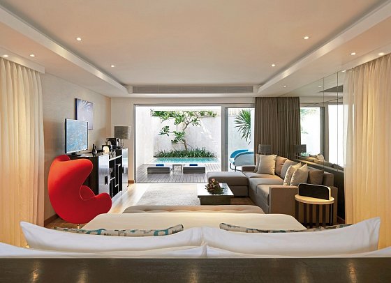 Double-Six Luxury Hotel - Wohnbeispiel Deluxe Suite Plunge Pool (Zimmercodierung WD6)