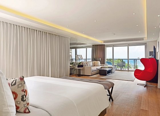 Double-Six Luxury Hotel - Wohnbeispiel Deluxe Suite Ocean View (Zimmercodierung WDM)