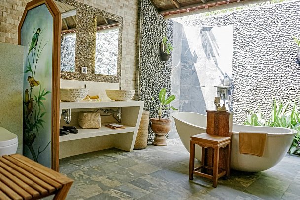 Puri Dajuma Beach Eco-Resort & Spa - Beispiel Bad Deluxe Cottage (Zimmercodierung BD1)