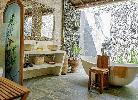 Puri Dajuma Beach Eco-Resort & Spa - Beispiel Bad Deluxe Cottage (Zimmercodierung BD1)
