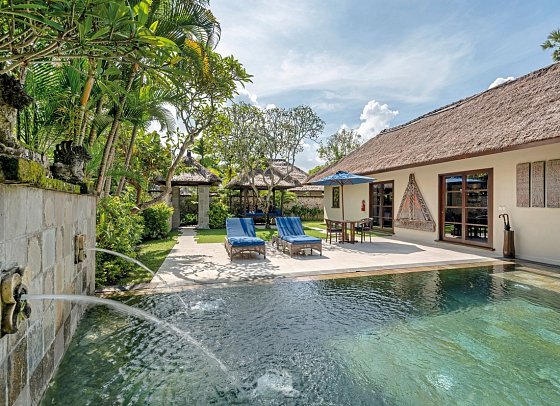 Jimbaran Puri, A Belmond Hotel, Bali - Beispiel Außenbereich One Bedroom Deluxe Pool Villa (Zimmercodierung VD5)