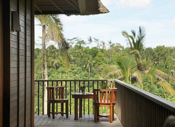 Alila Ubud - Beispiel Balkon Valley Villa (Zimmercodierung VB1)