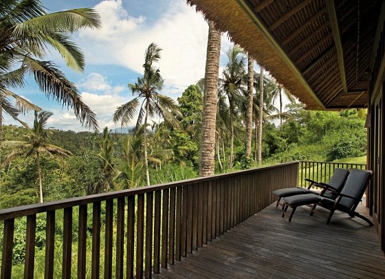 Alila Ubud - Beispiel Balkon Valley Villa (Zimmercodierung VB1)
