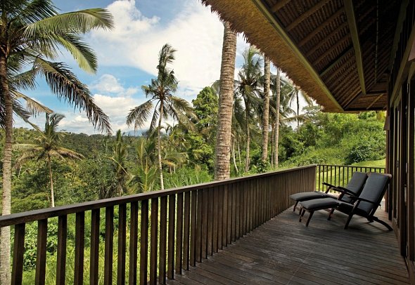 Alila Ubud - Beispiel Balkon Valley Villa (Zimmercodierung VB1)