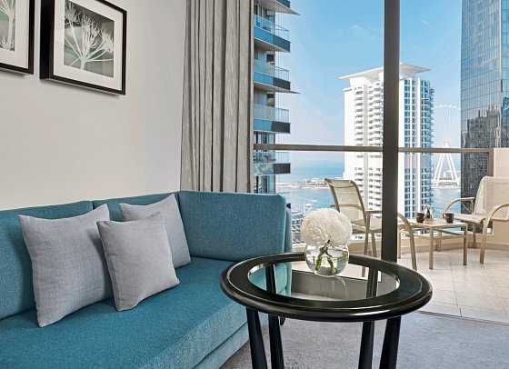 Mövenpick Hotel Jumeirah Beach - Wohnbeispiel Deluxe Partial Sea View with Balcony (Zimmercodierung UD1)