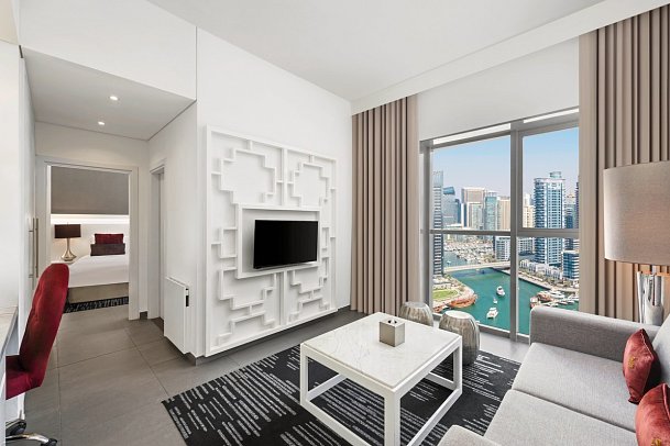 The First Collection Marina Dubai A Tribute Portfolio Hotel - Wohnbeispiel One Bedroom Suite with Soluna Beach Access (Zimmercodierung WB1)
