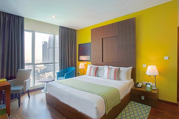 Ramada by Wyndham Downtown Dubai - Wohnbeispiel One Bedroom Suite Burj Khalifa & Fountain View (Zimmercodierung WB2)