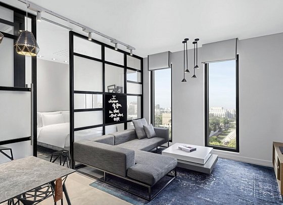 Canopy by Hilton Dubai Al Seef - Wohnbeispiel King one Bed Bedroom Suite with Creek View (Zimmercodierung AB2)