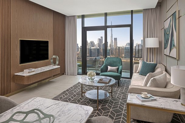 InterContinental Residences Dubai Business Bay - Wohnbeispiel Two Bedroom Residence Canal and Burj Khalifa View (Zimmercodierung OB1)