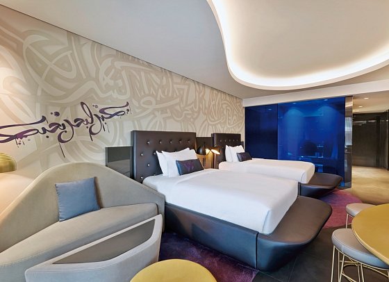 W Dubai - The Palm - Wohnbeispiel Wonderful Room Twin (Zimmercodierungen DG1 & UP2)