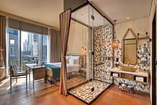 25hours Dubai One Central - Wohnbeispiel Bedouin King Room (Zimmercodierung DB1)