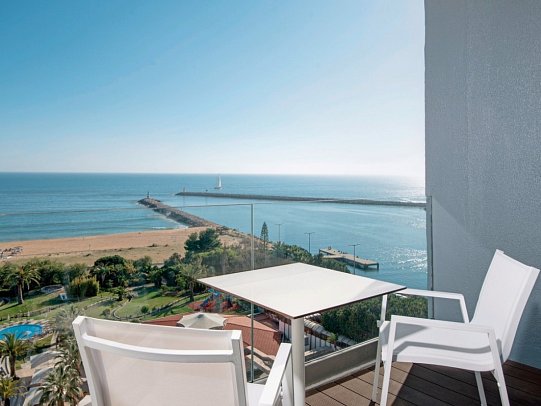 Tivoli Marina Vilamoura - Beispiel Balkon Doppelzimmer Meerblick (Zimmercodierungen DDM & DSM)