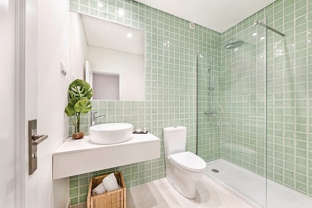Quinta Pedra dos Bicos - Beispiel Bad Appartement 1 Schlafzimmer (Zimmercodierungen AB1 & AB2)