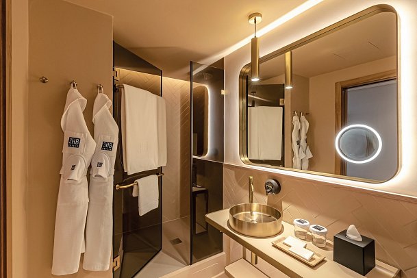 3HB Falésia Beach - Beispiel Bad Doppelzimmer Superior (Zimmercodierungen DS1 & DSM)