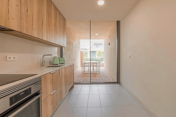 White Shell Beach Villas - Beispiel Küche (Zimmercodierung AB1)