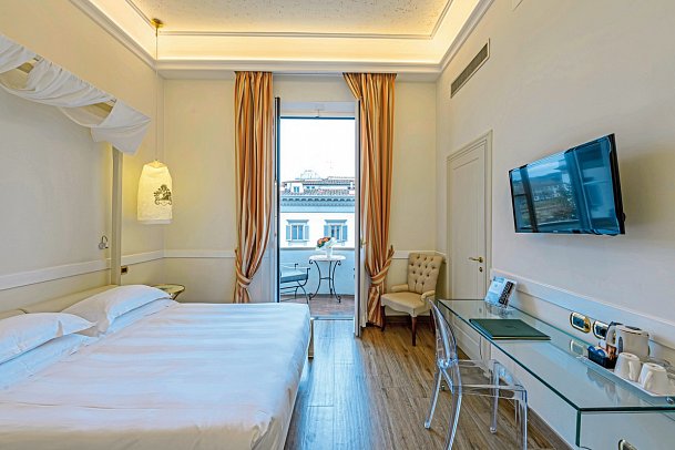 Hotel Kraft - Wohnbeispiel Doppelzimmer Superior Balkon (Zimmercodierung DS1)