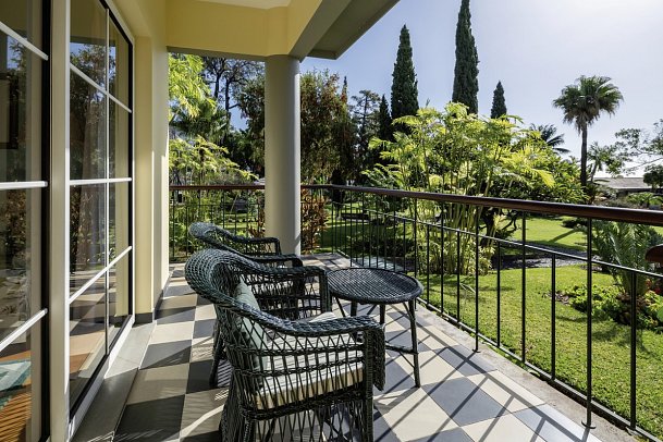 Quinta Jardins do Lago - Beispiel Balkon Doppelzimmer Gartenblick (Zimmercodierung DBG)