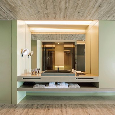 Saccharum Resort - Beispiel Bad Doppelzimmer SPE Meerblick (Zimmercodierung DMM)