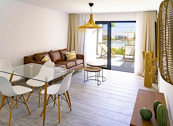 Shambhala Fuerteventura - Wohnbeispiel Appartement 1 Schlafzimmer Poolblick (Zimmercodierung ABP)