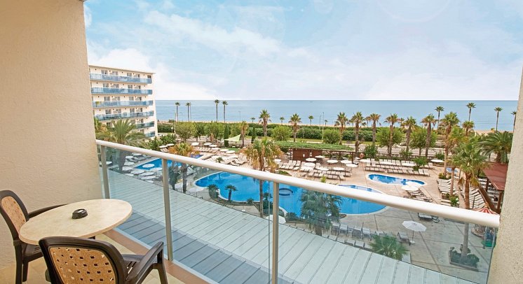 Golden Taurus Aquapark Resort - Balkonbeispiel Doppelzimmer Meerblick (Zimmercodierung DBM)