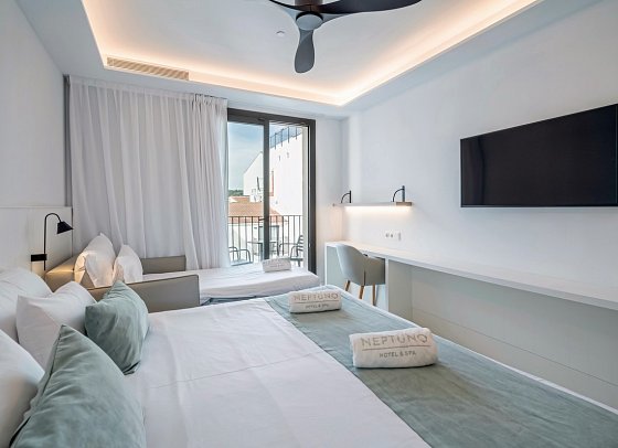Neptuno & Spa - Wohnbeispiel Doppelzimmer Balkon (Zimmercodierung DB2)