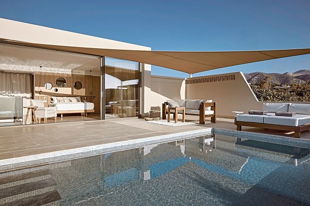 St. Nicolas Bay Resort Hotel & Villas - Wohnbeispiel Suite Hafen-/Meerblick Privatpool (Zimmercodierung W3M)
