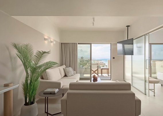 Creta Star - Wohnbeispiel Juniorsuite seit.Meerblick (Zimmercodierung JBN)