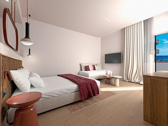 Zeus Hotels Neptuno Beach - Wohnbeispiel Juniorsuite seitl Meerblick (Zimmercodierung JBN)