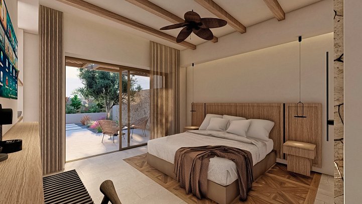 Coriva Beach - Wohnbeispiel Bungalow Gartenblick (Zimmercodierung BBG)