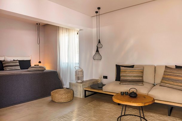 Minos Beach Art - Wohnbeispiel Bungalows Superior Meeresfront (Zimmercodierung BS1)