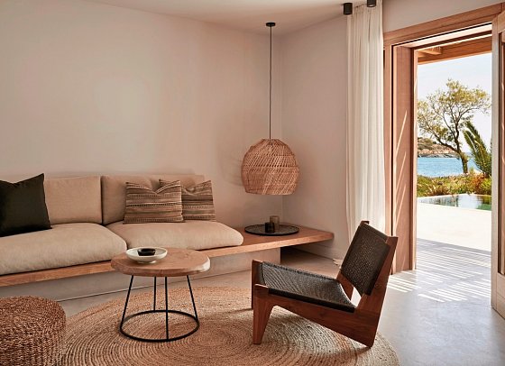 Minos Beach Art - Wohnbeispiel Villa 2 Schlafz. Meerblick Privatpool (Zimmercodierung V1R)
