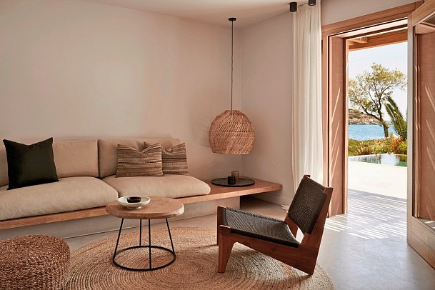 Minos Beach Art - Wohnbeispiel Villa 2 Schlafz. Meerblick Privatpool (Zimmercodierung V1R)