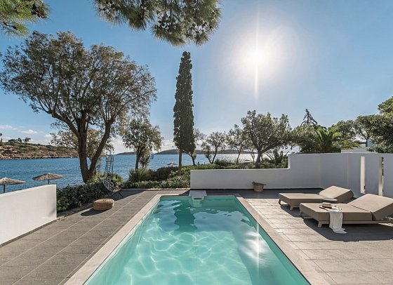 Minos Beach Art - Wohnbeispiel Villa 1 Schlafz. Meerblick Privatpool (Zimmercodierung VBR)