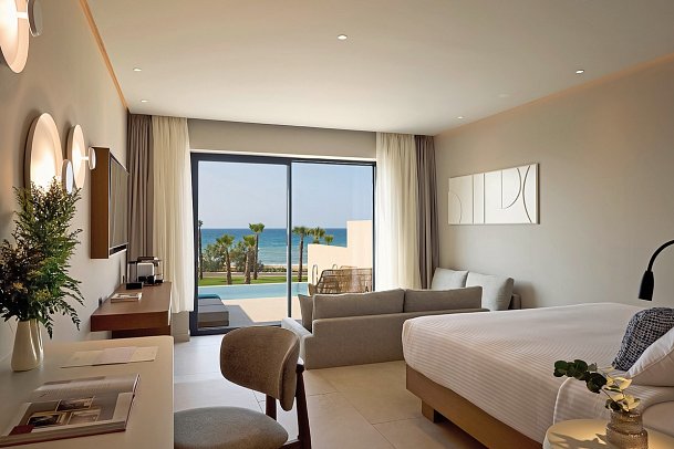 Oros Luxury Beach Resort - Wohnbeispiel Juniorsuite Privatpool (Zimmercodierung J1R)