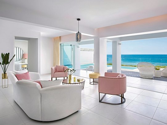 Grecotel LUX ME White - Wohnbeispiel Villa White Privat Pool Meeresfront (Zimmercodierung VBR)