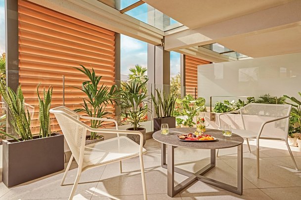 Nautilux Rethymno by Mage Hotels - Wohnbeispiel Doppelzimmer Verdant Gartenblick (Zimmercodierung D1G)