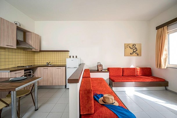 Meropi Hotel & Apartments - Wohnbeispiel Apartement 1 Schlafzimmer (Zimmercodierung AB1)