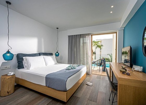 Meropi Hotel & Apartments - Wohnbeispiel Doppelzimmer Superior Privatpool (Zimmercodierung DSR)