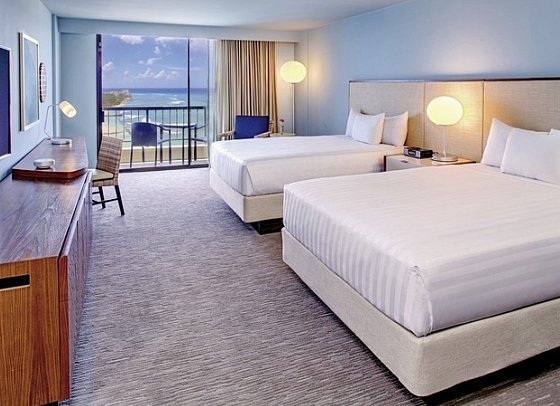 Hyatt Regency Waikiki Beach Resort & Spa - Wohnbeispiel Ocean View 2 Queenbeds (Zimmercodierungen U4M & U5M)