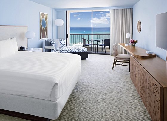 Hyatt Regency Waikiki Beach Resort & Spa - Wohnbeispiel Ocean Front 1 King Bed (Zimmercodierungen U2O & U3O)