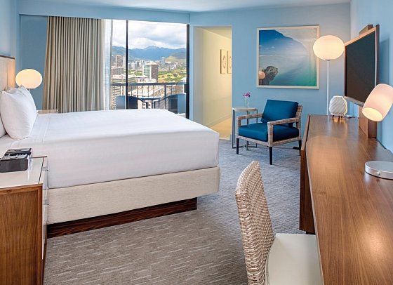 Hyatt Regency Waikiki Beach Resort & Spa - Wohnbeispiel Waikiki City View 1 King Bed (Zimmercodierungen UB2 & UB3)