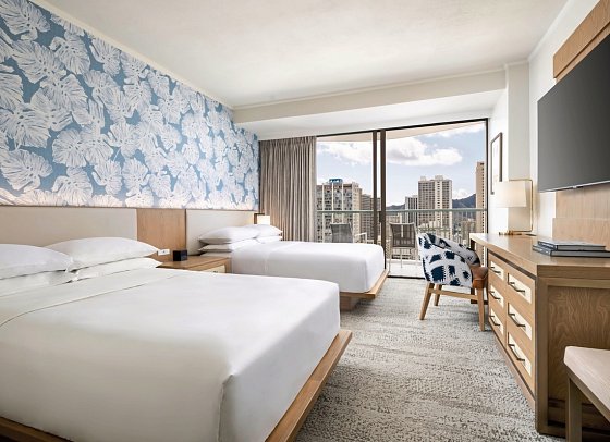 Sheraton Princess Kaiulani - Wohnbeispiel Tower Ocean Room 2 Doubles (Zimmercodierungen U1M, U2M, U3M & U4M)