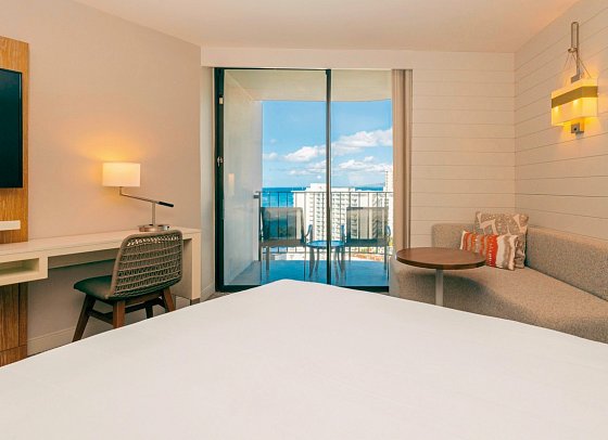 Waikiki Beach Marriott Resort & Spa - Wohnbeispiel Kealohilani Ocean View 1 King (Zimmercodierungen U4M, U5M, U6M, U8M & U9M)