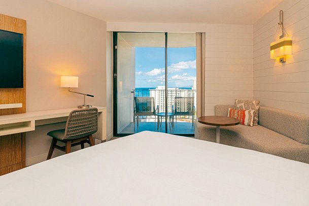 Waikiki Beach Marriott Resort & Spa - Wohnbeispiel Kealohilani Ocean View 1 King (Zimmercodierungen U4M, U5M, U6M, U8M & U9M)